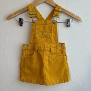 DKNY Children's Yellow Corduroy Overall's 2T 100% Cotton Dungarees
